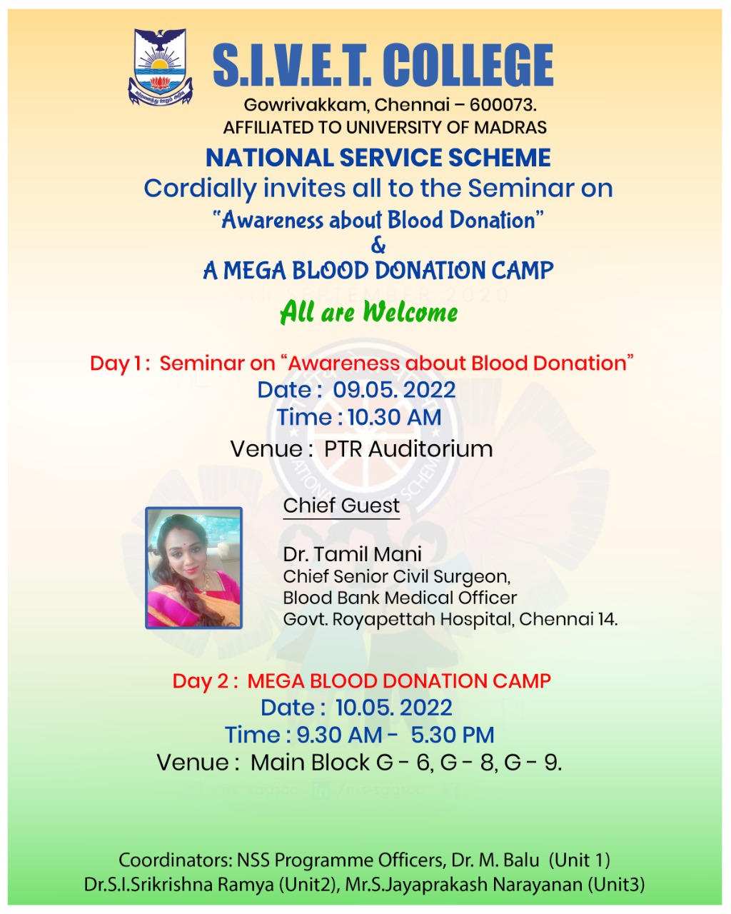 “Awareness about Blood Donation” & A MEGA BLOOD DONATION CAMP – S.I.V.E ...